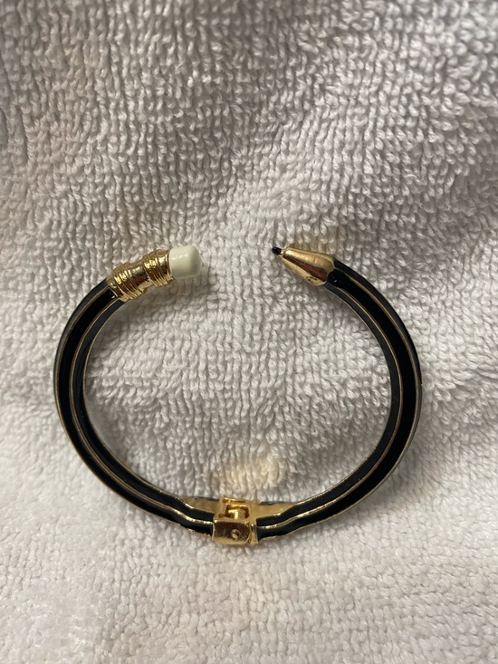 Jewelry - Gold & Black Pencil-Style Cuff Bracelet